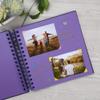 8 x 8 Inch Small DIY Scrapbook Photo Album with Window Design Cover 80 Pages Craft Paper Memory Book for Weeding Family Travel and Baby (Purple) view 3