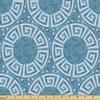 Ambesonne Aqua Fabric by The Yard, Greek Meander Mosaic Pattern Classical Geometrical Ornament Architecture, Decorative Fabric for Upholstery and Home Accents, 5 Yards, Blue Green White view 1