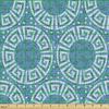 Ambesonne Aqua Fabric by The Yard, Greek Meander Mosaic Pattern Classical Geometrical Ornament Architecture, Decorative Fabric for Upholstery and Home Accents, 5 Yards, Blue Green White view 2