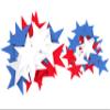 Playfully Ever After 1.5 and 3 inch Combo Size Felt Star Stickers 46pc (Red, White, & Blue) view 1