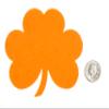 Playfully Ever After 4 Inch Felt Clover Stickers 12pc Pack (Orange) view 3