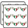 Italy Flag Wings Heart Art Decor Planner Calendar Scrapbooking Crafting Stickers 2" Each 18 Pack view 1