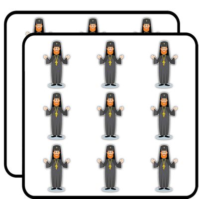 Orthodox Priest Art Decor Planner Calendar Scrapbooking Crafting Stickers 2" Each 18 Pack