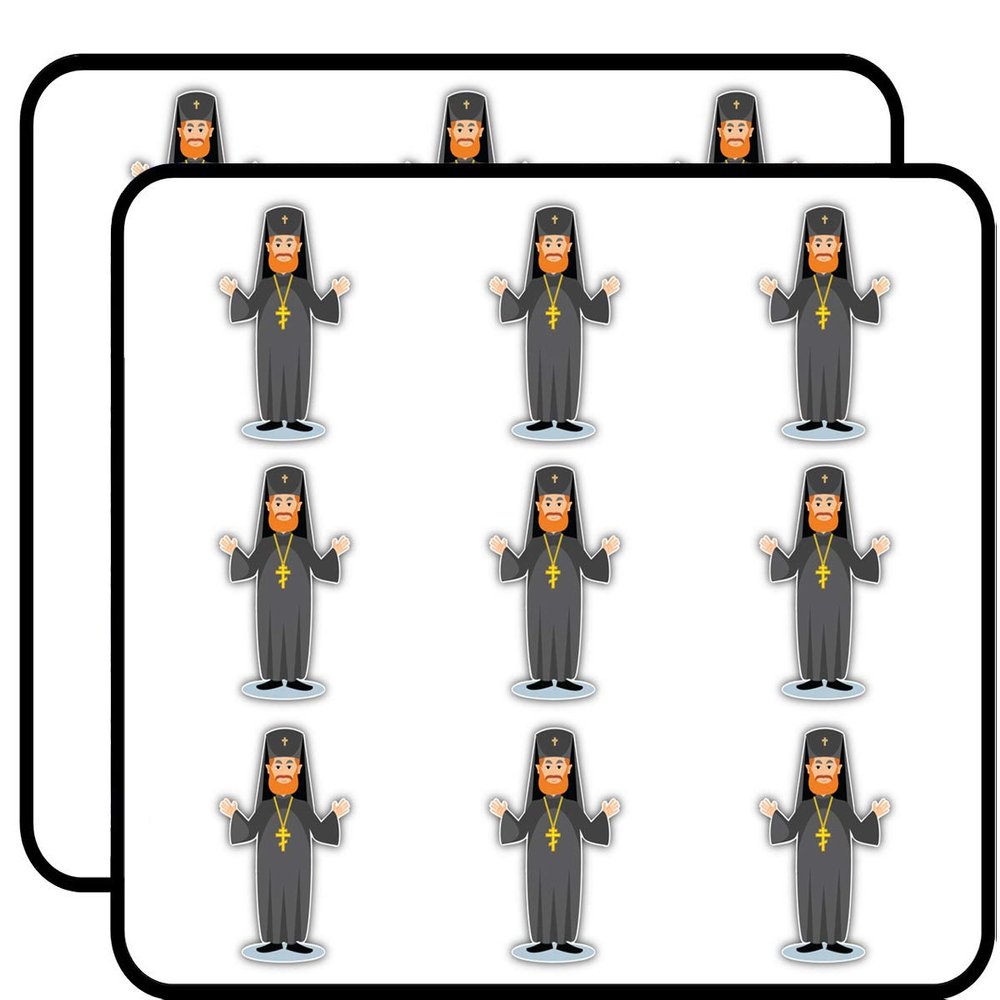 Orthodox Priest Art Decor Planner Calendar Scrapbooking Crafting Stickers 2" Each 18 Pack
