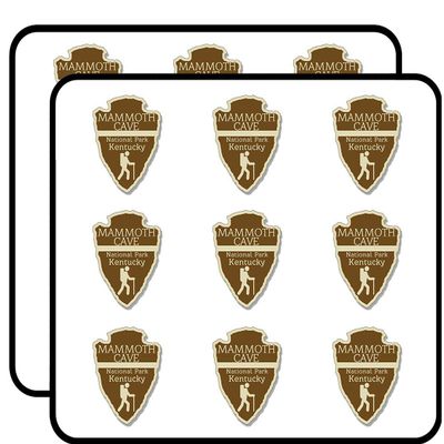 Arrowhead Shaped Mammoth CAVE National Park (rv Camp Hike ky) Sticker for Scrapbooking, Calendars, Arts, Album, Bullet Journals 2" 18 Pack