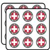Round Bogus Basin SKI Patrol (ID Idaho Snow) Sticker for Scrapbooking, Calendars, Arts, Album, Bullet Journals 2" 18 Pack view 1