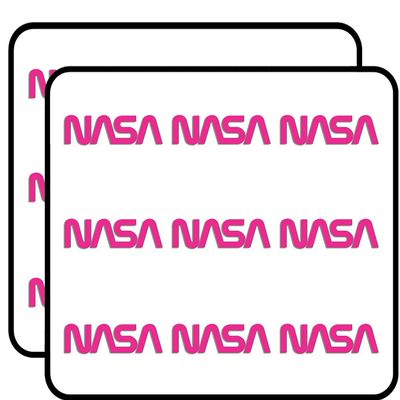 HOT Pink NASA Worm Lettering (Female Logo Symbol Letters us) Sticker for Scrapbooking, Calendars, Arts, Album, Bullet Journals 2" 18 Pack