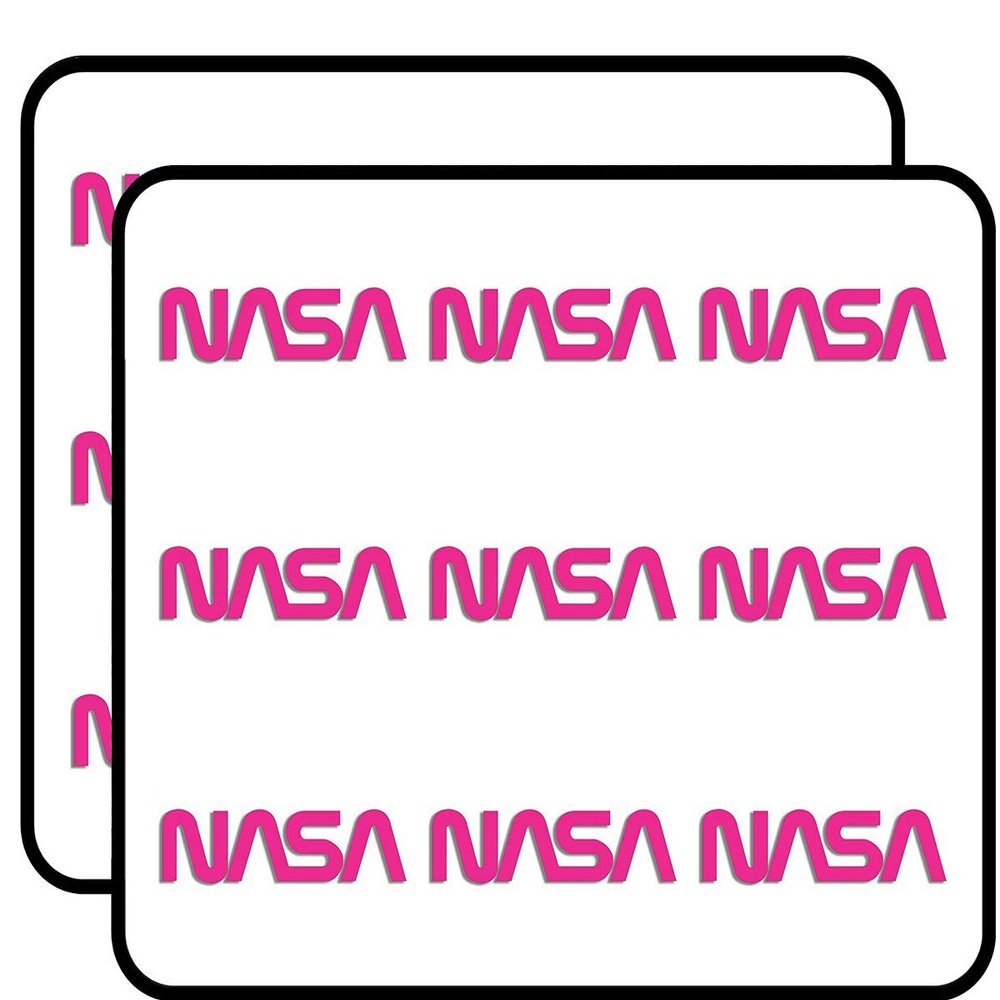HOT Pink NASA Worm Lettering (Female Logo Symbol Letters us) Sticker for Scrapbooking, Calendars, Arts, Album, Bullet Journals 2" 18 Pack