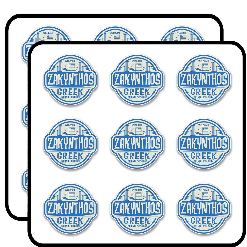 Zakynthos Rhodes Greece 2" 18 Pack Planner Calender Scrapbooking Crafting Stickers