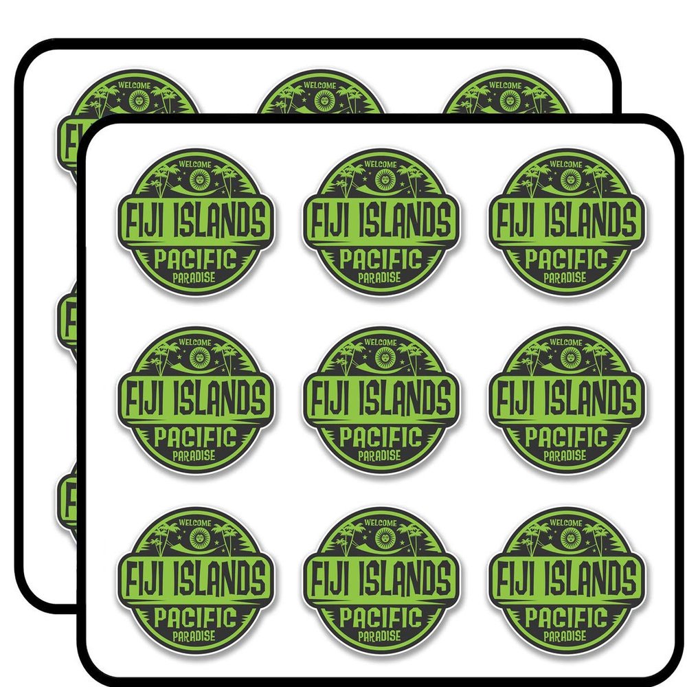 Fiji Islands 2" 18 Pack Planner Calender Scrapbooking Crafting Stickers