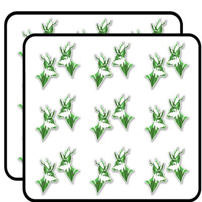 Green Deer Head 2" 18 Pack Planner Calender Scrapbooking Crafting Stickers