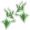 Green Deer Head 2" 18 Pack Planner Calender Scrapbooking Crafting Stickers view 2