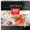 ARTEZA Drawing Paper Pad, 8 x 10 Inches, Pack of 1, 50 Sheets, Spiral Bound Artist Drawing Books, Durable Acid Free White Sketch Paper view 1