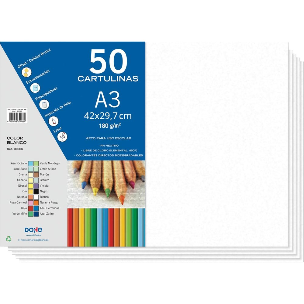 Dohe - Cardstock 50 Sheets in A3 - White