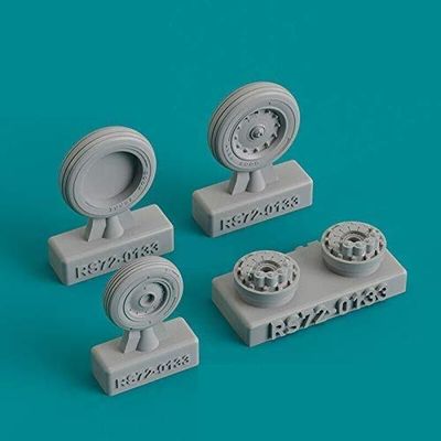 Reskit RS72-0133 - 1/72 Resin Wheels Set for F-8 Crusader Type 2 Resin Detail
