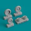 Reskit RS72-0133 - 1/72 Resin Wheels Set for F-8 Crusader Type 2 Resin Detail view 1
