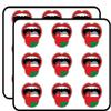 Oman Flag Mouth Art Decor Planner Calendar Scrapbooking Crafting Stickers 2" Each 18 Pack view 1