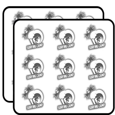 Surinfg Camp Sport Label Art Decor Planner Calendar Scrapbooking Crafting Stickers 2" Each 18 Pack
