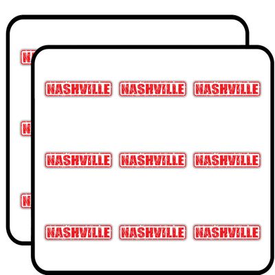 Nashville City USA Grunge Stamp Art Decor Planner Calendar Scrapbooking Crafting Stickers 2" Each 18 Pack