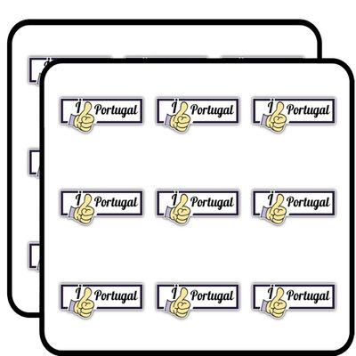 I Like Portugal Travel Slogan Art Decor Planner Calendar Scrapbooking Crafting Stickers 2" Each 18 Pack