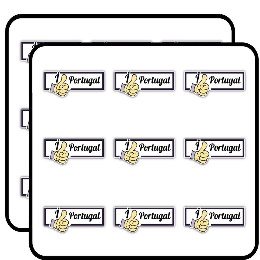 I Like Portugal Travel Slogan Art Decor Planner Calendar Scrapbooking Crafting Stickers 2" Each 18 Pack