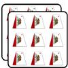 Firefighter Tetrahedron Shaped California Flag (Logo fire) Sticker for Scrapbooking, Calendars, Arts, Album, Bullet Journals 2" 18 Pack view 1