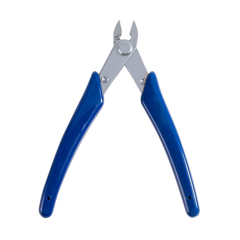 NBEADS 1 Pc 5" Long Stainless Steel Jewelry Cutter Plier, Wire Cutting Nippers Side Cutting Pliers with Deep Blue Plastic Handle for DIY Jewelry Making Jewelry Repair Wire Wrapping