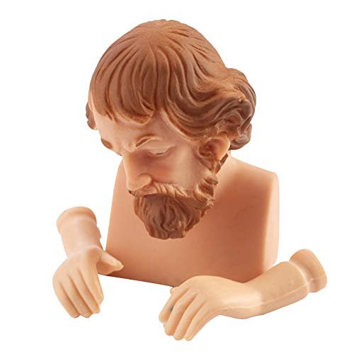Factory Direct Craft Pack of 6 Vinyl Joseph Doll Head and Arms Set DIY Nativity Scene, Christmas Ornaments and Holiday Decorations (2-3/4H)