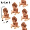 Factory Direct Craft Pack of 6 Vinyl Joseph Doll Head and Arms Set DIY Nativity Scene, Christmas Ornaments and Holiday Decorations (2-3/4H) view 2