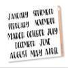 Monthly View Month Name Stickers, 7x9 ECLP Planner, 8x10 Softbound ECLP Stickers (B-343-B) view 1