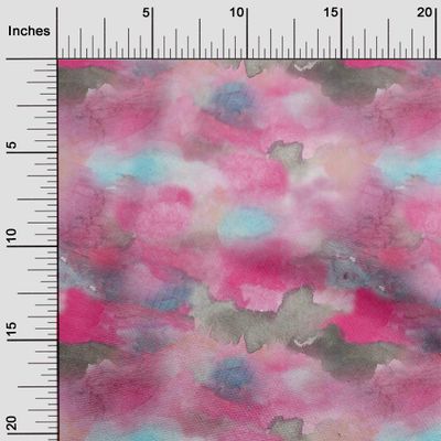oneOone Viscose Jersey Pink Fabric Texture Watercolor Sewing Material Print Fabric by The Yard 60 Inch Wide
