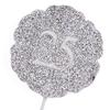 Group of 6 Silver "25th" Anniversary Plastic Floral Picks by Factory Direct Craft for 25th Anniversary Arrangements and Celebratory Florals view 2