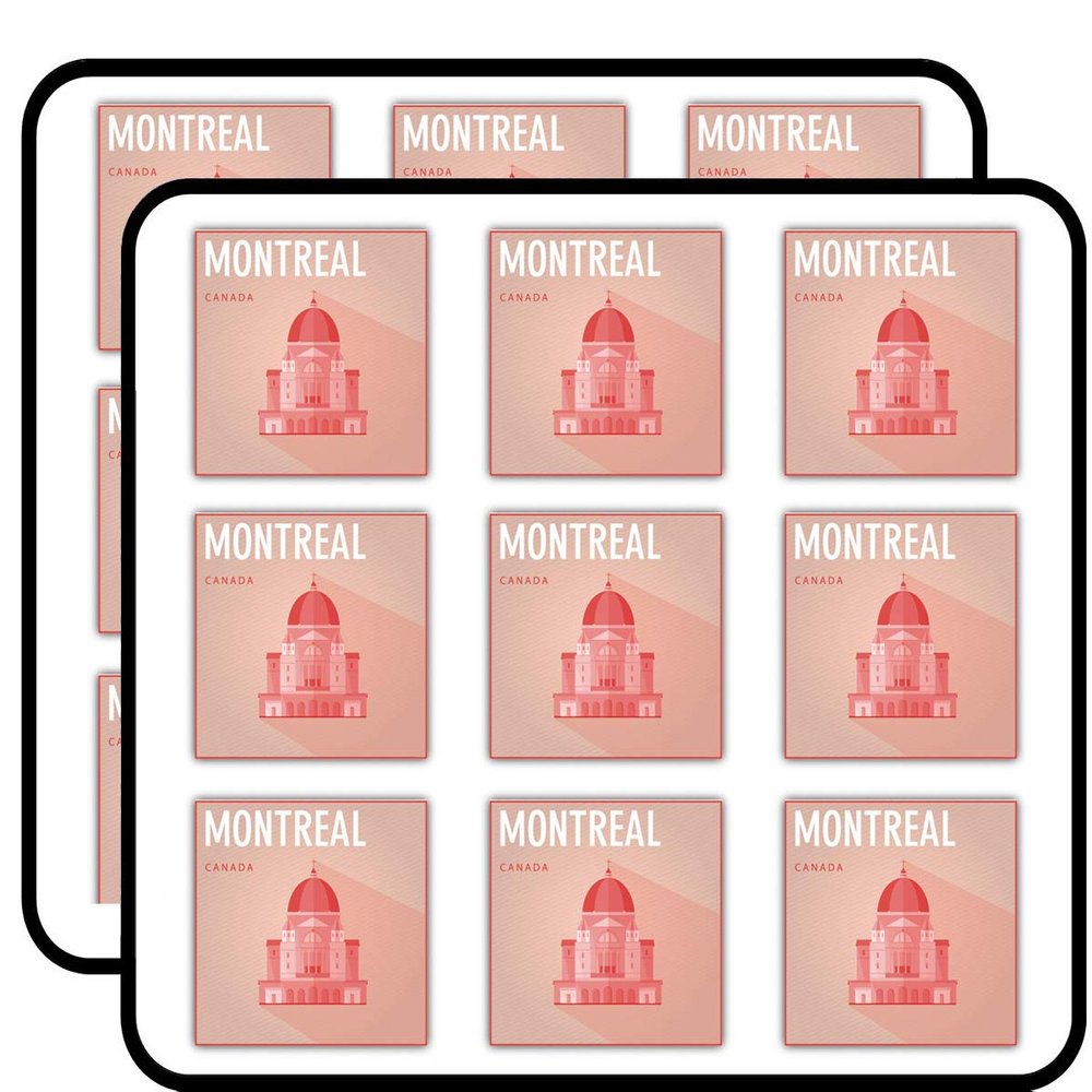Mary, Queen of The World Cathedral Montreal 2" 18 Pack Sticker for Scrapbooking Waterproof Vinyl Stickers for Water Bottle, Laptop & Phone Case