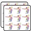 Gymnastics Athletics Triangulated Sport 2" 18 Pack Sticker for Scrapbooking Waterproof Vinyl Stickers for Water Bottle, Laptop & Phone Case view 1