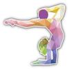 Gymnastics Athletics Triangulated Sport 2" 18 Pack Sticker for Scrapbooking Waterproof Vinyl Stickers for Water Bottle, Laptop & Phone Case view 2