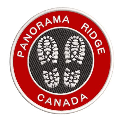 Panorama Ridge, Canada Hiking Boot Embroidered Premium Patch DIY Iron-on or Sew-on Decorative Badge Emblem Vacation Souvenir Travel Gear Clothes Appliques