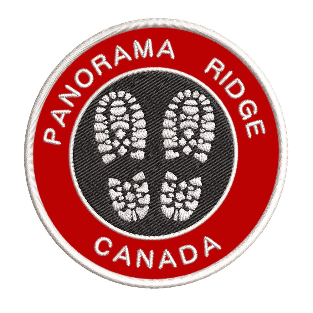 Panorama Ridge, Canada Hiking Boot Embroidered Premium Patch DIY Iron-on or Sew-on Decorative Badge Emblem Vacation Souvenir Travel Gear Clothes Appliques