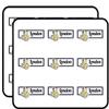 Macedonia Flag Mouth Decorative Scrapbooking Sticker Waterproof Vinyl Stickers for Water Bottle, Laptop & Phone Case 50 Pack view 1
