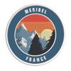 Meribel, France Ski Restort Mountain Embroidered Premium Patch DIY Iron-on or Sew-on Decorative Badge Emblem Vacation Souvenir Travel Gear Clothes Appliques view 1