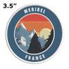 Meribel, France Ski Restort Mountain Embroidered Premium Patch DIY Iron-on or Sew-on Decorative Badge Emblem Vacation Souvenir Travel Gear Clothes Appliques view 2