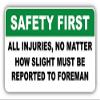 Safety First Warning Sign All Injuries 2" 18 Pack Planner Calender Scrapbooking Crafting Stickers view 2