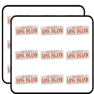 Long Island Cocktail Stamp 2" 18 Pack Sticker for Scrapbooking Waterproof Vinyl Stickers for Water Bottle, Laptop & Phone Case