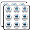 Gaborone Botswana Flag Stamp Art Decorative 2" Scrapbooking Sticker Waterproof Vinyl Stickers for Water Bottle, Laptop & Phone Case 18 Pack view 1