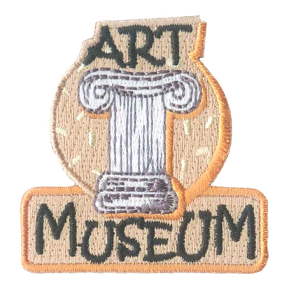 12 Pieces 2" Activity Scouts Applique Fun Patches, Trips and Tours - Museum (Art Museum)