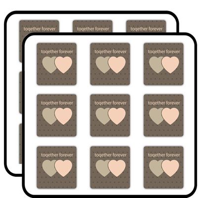 Hearts Forever Together Valentine's Day 2" 18 Pack Sticker for Scrapbooking Waterproof Vinyl Stickers for Water Bottle, Laptop & Phone Case
