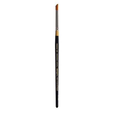 KINGART Premium Original Gold 9850-1/4 DEERFOOT STIPPLER - Synthetic Series Artist Brush, Golden Taklon Hair, Short Handle, for Acrylic, Watercolor, Oil and Gouache Painting, Size 1/4"