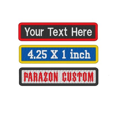 Custom Embroidered Name Tag Motorcycle Biker MC Nomad Sew on Patch 4.25" X 1" (A)