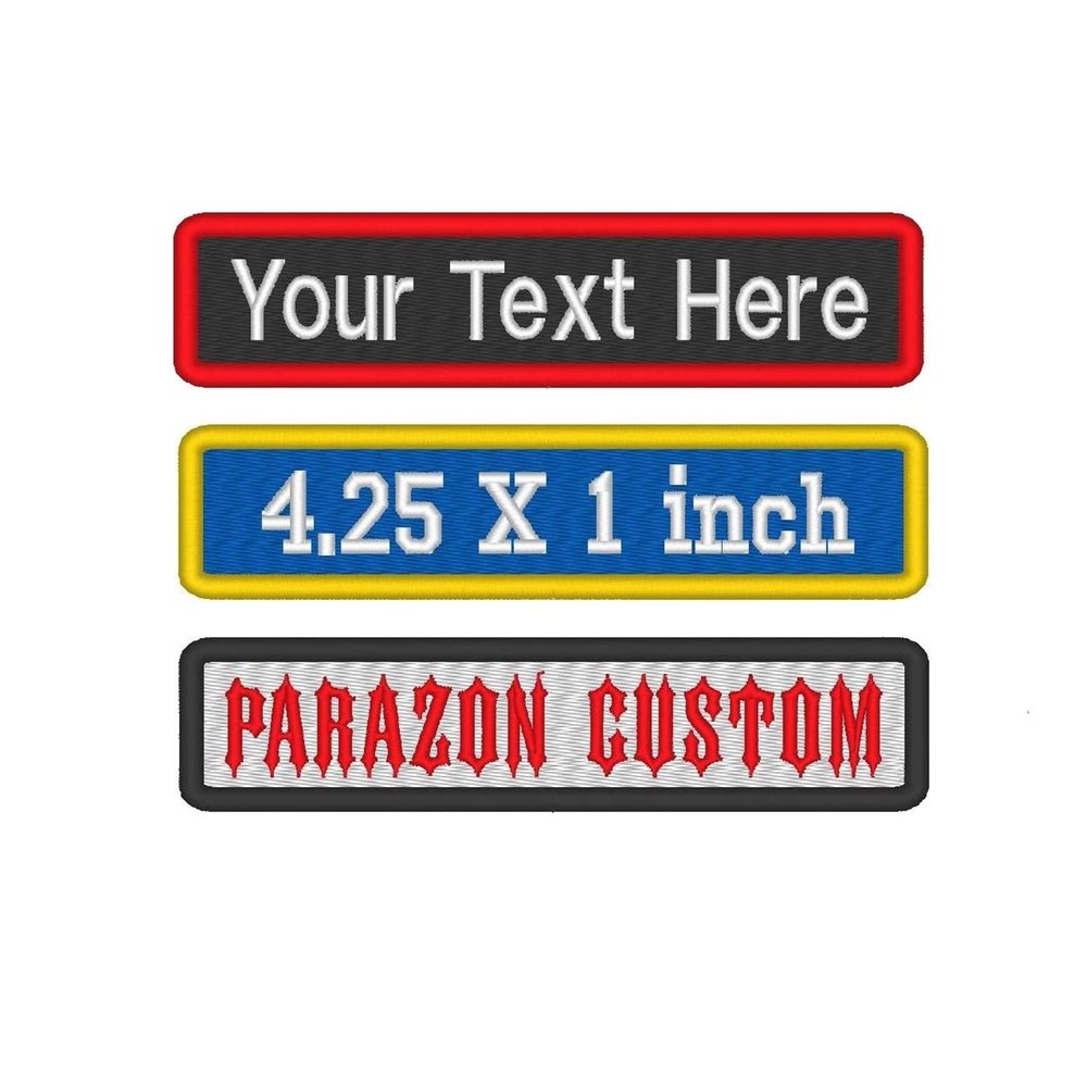 Custom Embroidered Name Tag Motorcycle Biker MC Nomad Sew on Patch 4.25" X 1" (A)