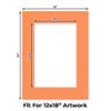 CountryArtHouse Orange Acid Free 18x24 Picture Frame Mats with White Core Bevel Cut for 12x18 Pictures - Fits 18x24 Frame - Pack of 25 Mats view 2
