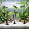 SUPVOX Cupcake Toppers Mini Palm Tree 3pcs Palm Model Trees Scenery Model Miniature Plastic Artificial Layout Rainforest Diorama Building Model Trees Simulation Palm Tree Fake Tree view 2